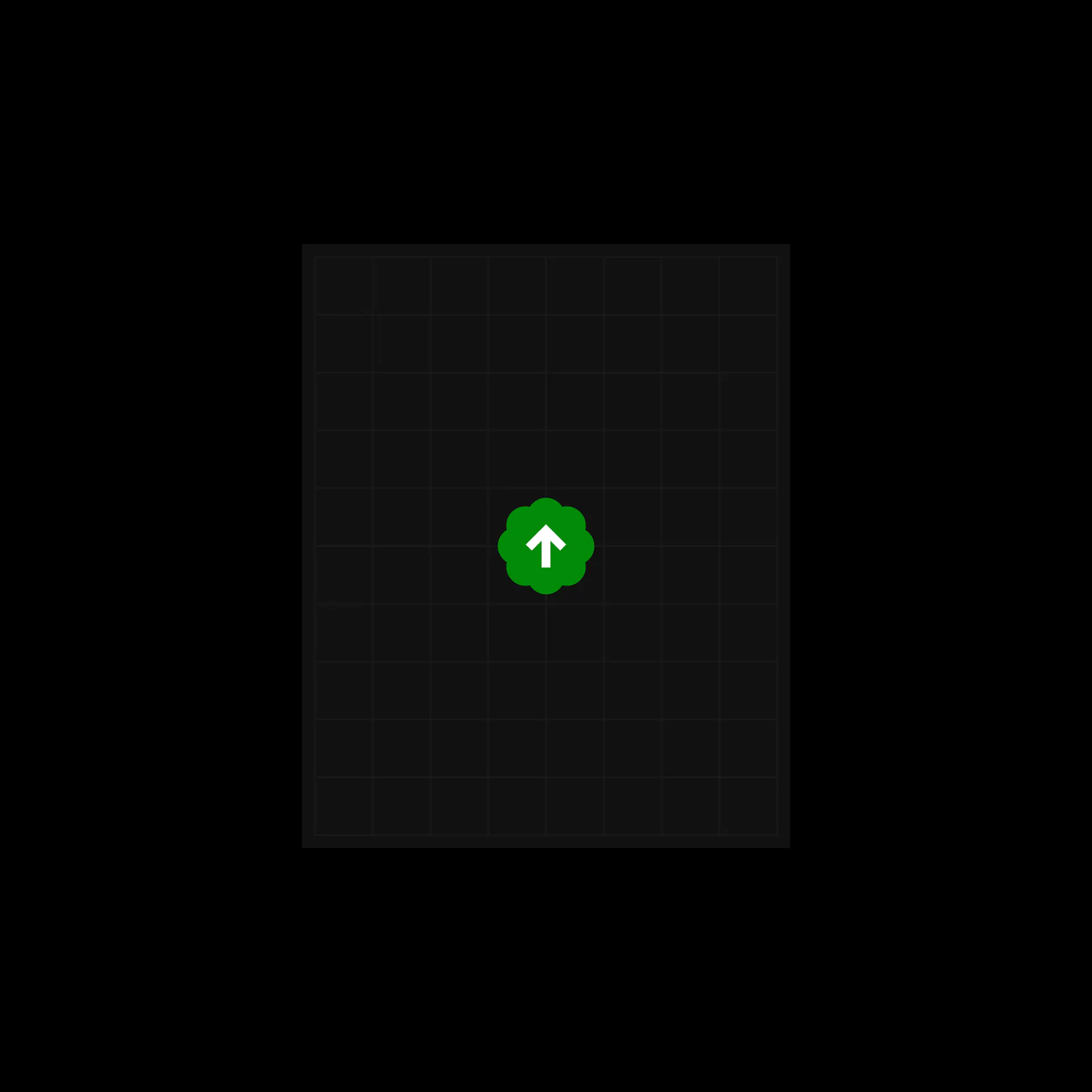 Glowing Higher arrow on black